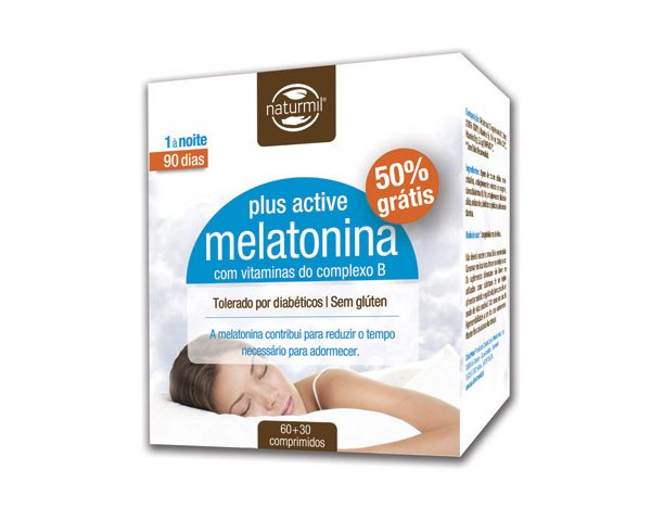 Melatonina plus active, 90 comprimidos, naturmil