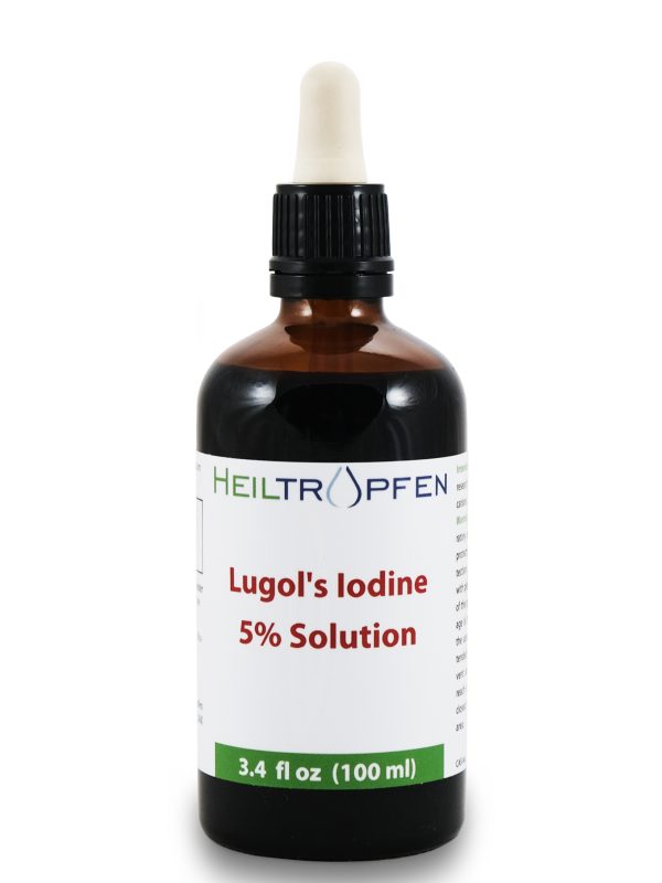 Lugol 5%, Fonte de Iodo inorgânico, 100ml, Heiltropfen