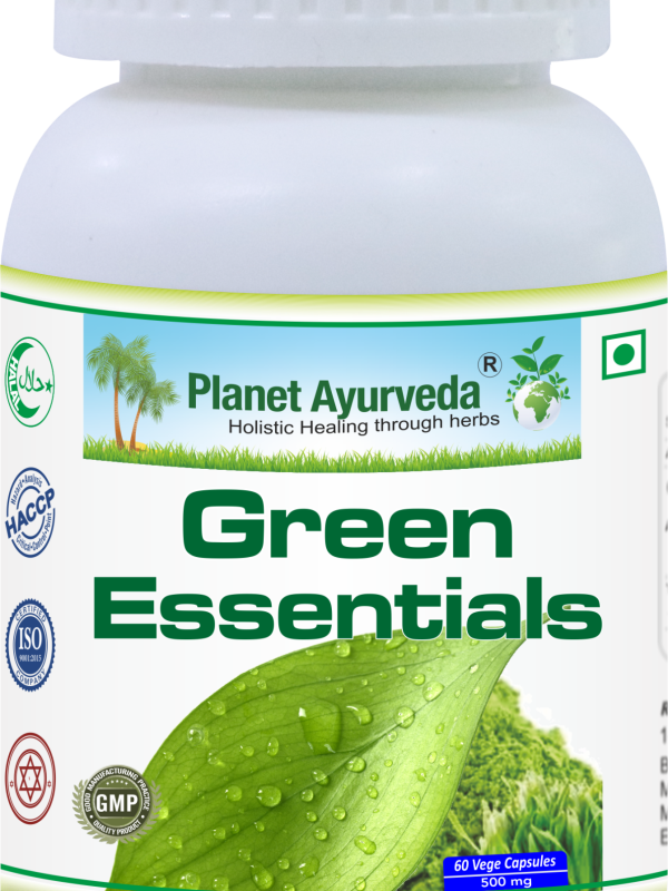 Green Essentials c/spirulina e erva trigo 60caps Planet Ayurveda