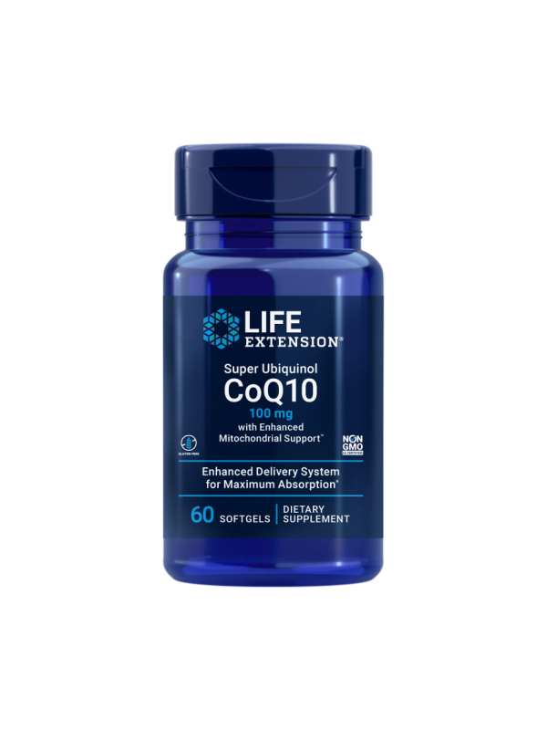 Super Ubiquinol Q10 w/mitochondrial support 60caps Life Extension