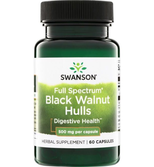 Black Walnut Hulls 500mg 60caps Swanson